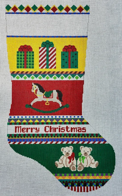 0141 Bold Stripe Rocking Horse Stocking