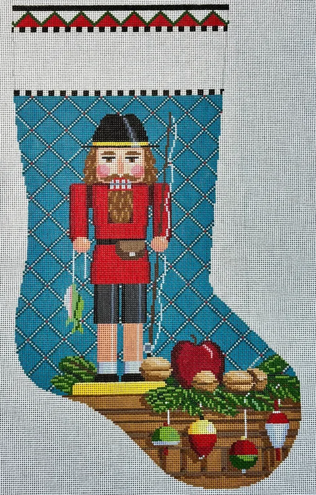 0177 Fisherman Nutcracker Stocking