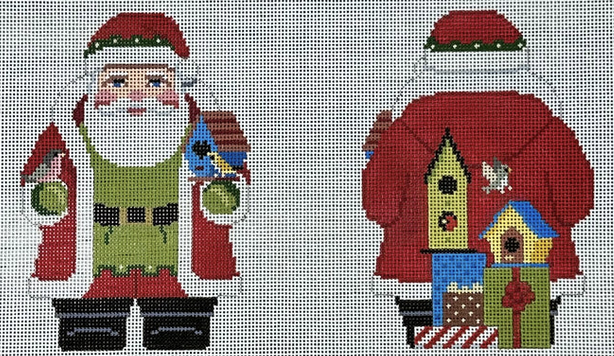 1257 Birdhouse Santa - 2 Sided