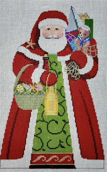 3390 Nautical Santa Tree Topper