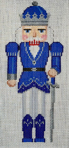 4362 Blue, White and Silver King Nutcracker