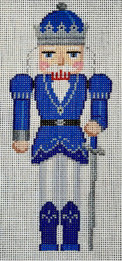 4362 Blue, White and Silver King Nutcracker