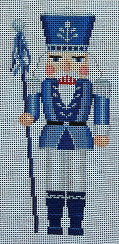 4363 Blue, White and Silver Guard Nutcracker