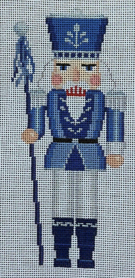 4363 Blue, White and Silver Guard Nutcracker