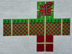 5332-18 Checkers and Trees 3D Cube Ornament