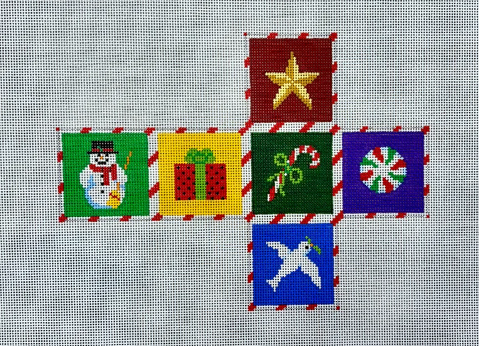 0201-18 Christmas Times 3D Cube Ornament