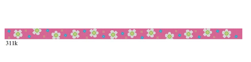 0311K White Flowers Hot Pink Belt