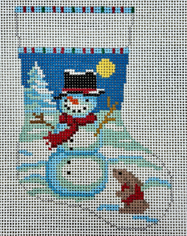 5414 Snowman and Rabbit Mini Stocking