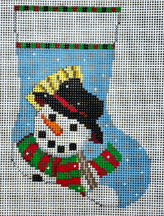 5424 Snowman with Broom Mini Stocking