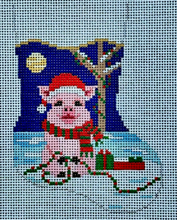5488 Pig in Lights Mini Stocking