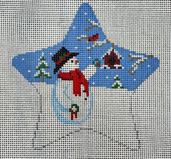 5764 Snowman with Wreaths Star