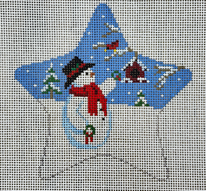 5764 Snowman with Wreaths Star