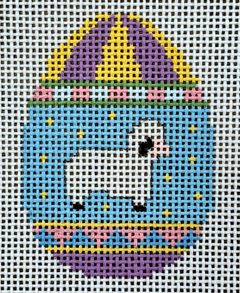 6407 Lamb on Dots Small Egg
