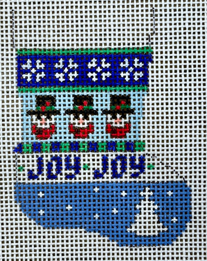 6902 Snowman Stripe Stocking Ornament
