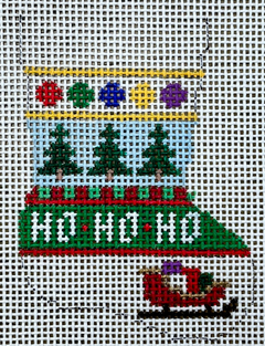 6907 Christmas Tree Stripe Stocking Ornament
