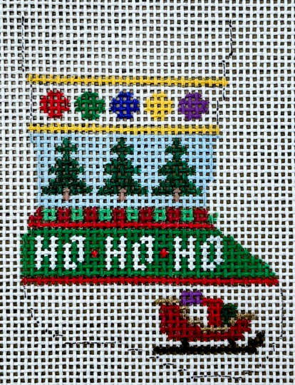 6907 Christmas Tree Stripe Stocking Ornament