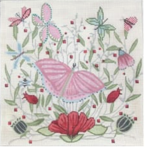 ML-PL08 Butterfly and Flowers