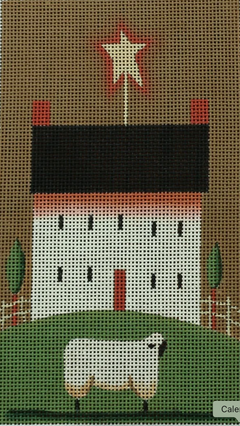 EWE-363 Sheep and House with Star