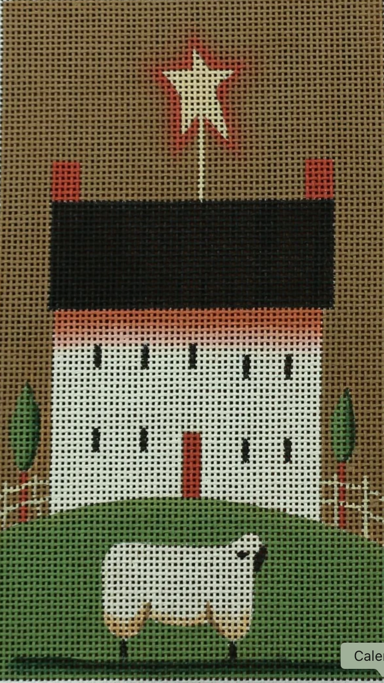 EWE-363 Sheep and House with Star