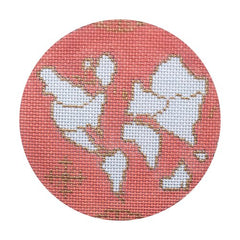 18H-C Atlas Round - Coral on 18 Mesh