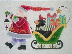B-146 Santa Pulling Sleigh with Presents