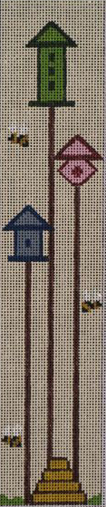 BKM100 Bee Skep and Birdhouses Bookmark/Key Fob