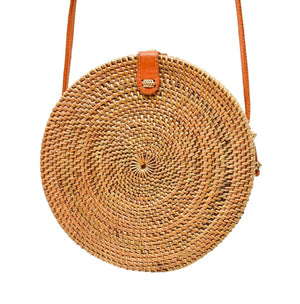Round Rattan Bag - Natural
