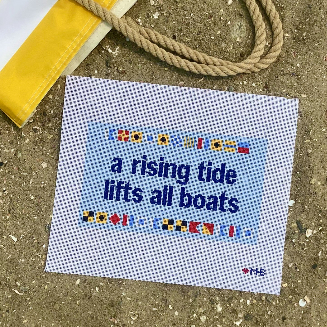 Cst Flags CST101 Rising Tide with Nautical Flags – The Enriched Stitch