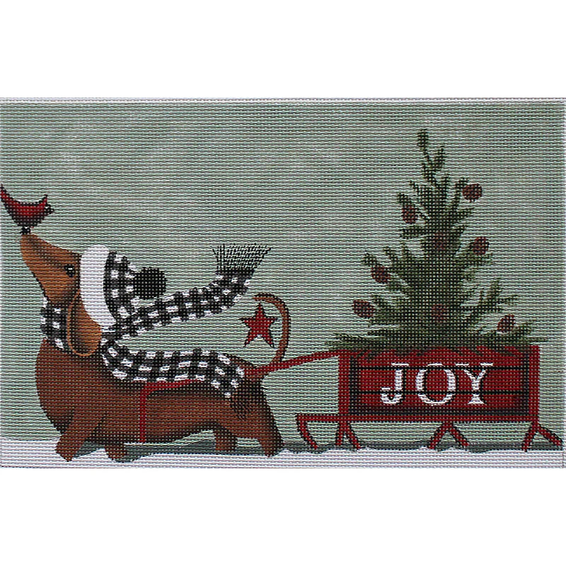 DS1114 Winter Plaid Dachshund