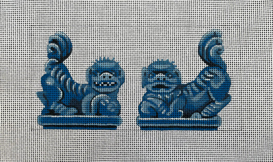 IN613 Blue Foo Dogs Clutch Insert