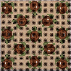 Two Sisters needlepoint canvas of sea turtles sized for self-finishing boxes (insert)