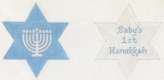 JM-04 Baby's First Hanukkah - Light Blue