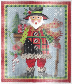 KCN1128 Patchwork Santa - 18 Mesh