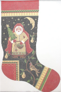 KCN161ST Noel Santa and Partridge Stocking