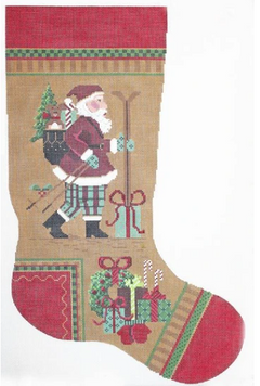 KCN165ST Skiing Santa Stocking