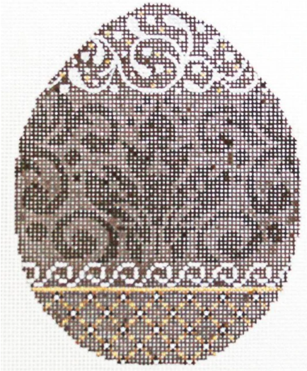 KEA08 Chocolate Damask Egg