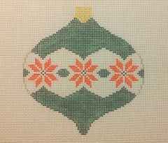 CO222 Poinsettia Bauble - Green