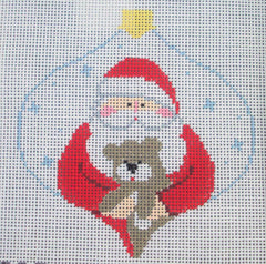CO274 Santa with Teddy Bear Bauble