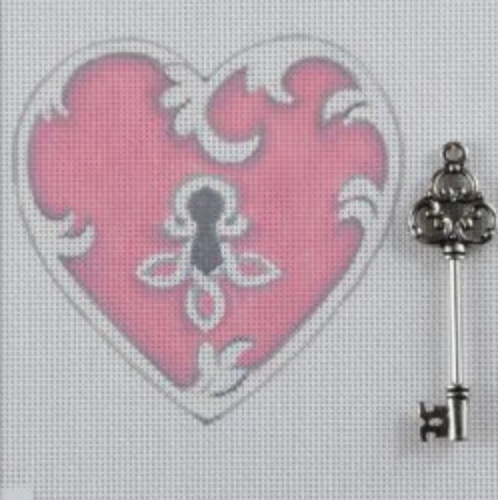 HT28 Lock Heart with Key - Pink – The Enriched Stitch