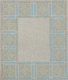 PF759 Turquoise and White Geometric Frame