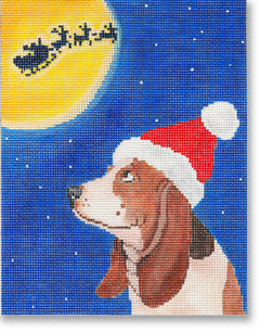 SC-PL29 Basset Hound Christmas