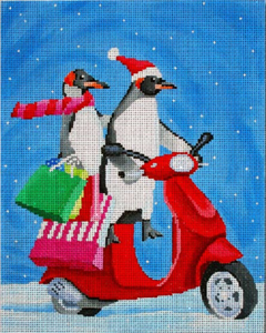 SC-PL14 Penguins on Scooter Shopping