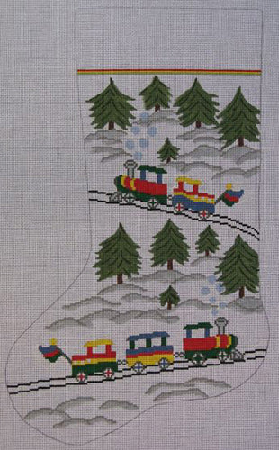 STK213 Choo Choo Train Stocking – The Enriched Stitch