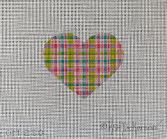 OM-312 Pink Plaid Heart