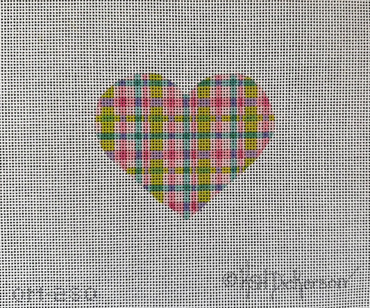 OM-312 Pink Plaid Heart
