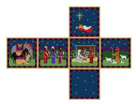 0205-18 Nativity 3D Cube Ornament