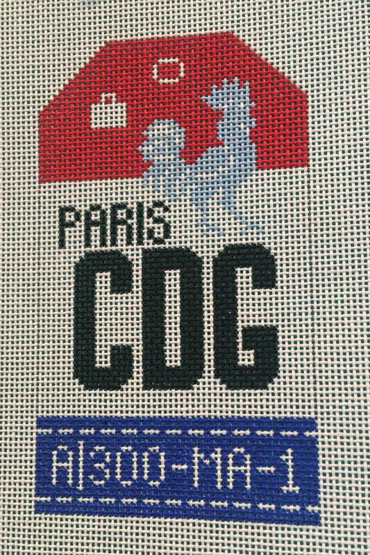 HN CDG Paris Retro Travel Tag