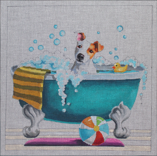 AN411 Puppy Dog in Bathtub