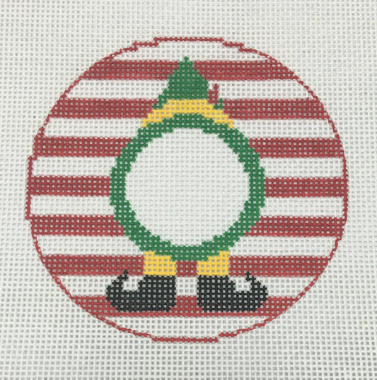 RD137 Boy Elf Monogram Round