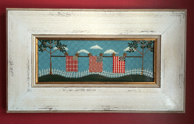 Flags on Clothesline Stitch Guide